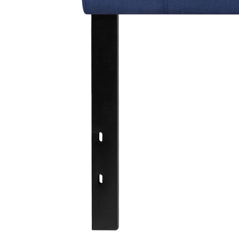 Tête de lit tapissier capitonnée Ciriaca, Bleu marine, Grand