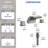 Widespread Bathroom Faucet 3 Hole, 2-handle Waterfall Sink Faucet with Drain Assembly and Overflow-115615796