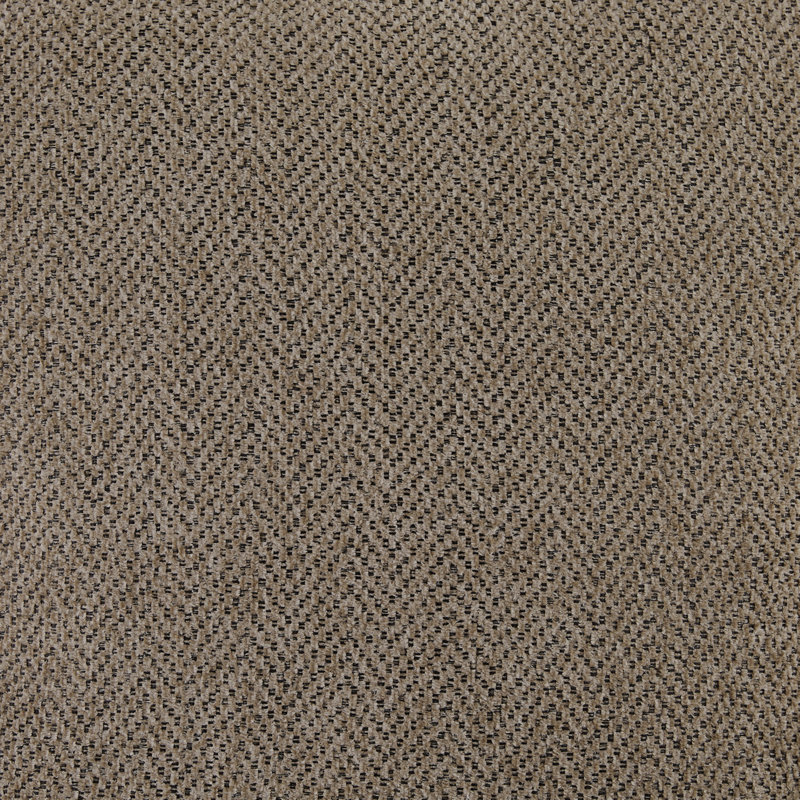 Brown Herringbone Chenille Storage Ottoman with Removable Top