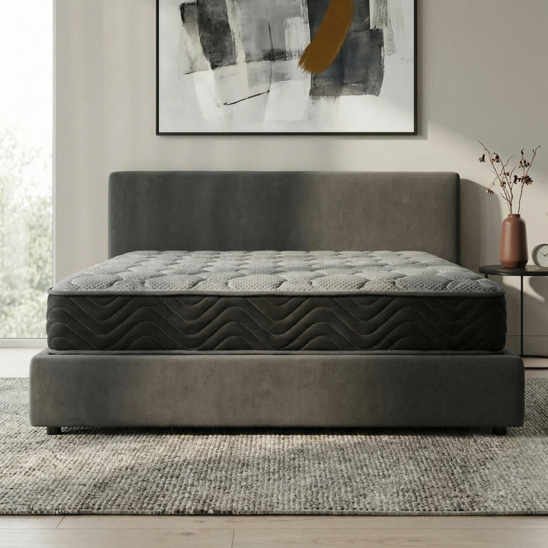 Alwyn Home Kripinski 8" Twin Firm Hybrid Mattress with Pocketed Coils & Memory Foam, Twin, 8"