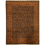 Oriental Area Rug in Black/Red/Camel