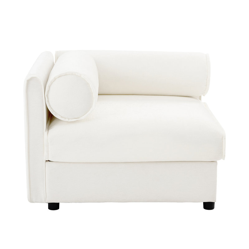 24Corner Sofa -White, White