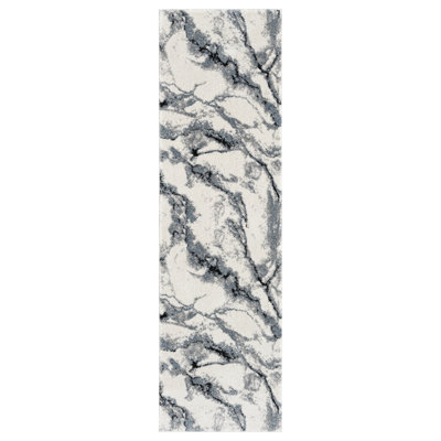 Paris Collection Abstract Cream/Blue Rug
