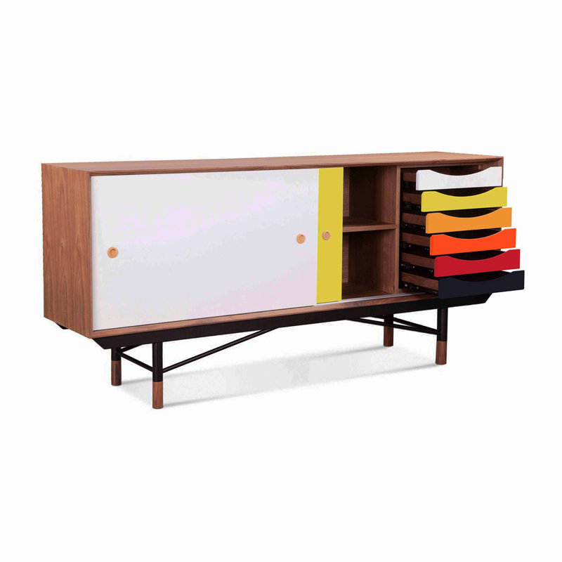 Buffet Finn Juhl 1955 - Variante orange