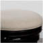 Tabouret de bar 30 po, finition couleur café, siège en tissu beige-457892649-457892648