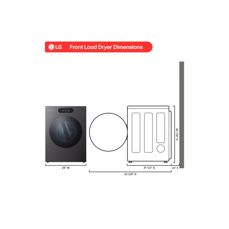 LG Signature 29'' W Vented Dryer, Gas
