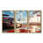 Toile avec cadre flottant or