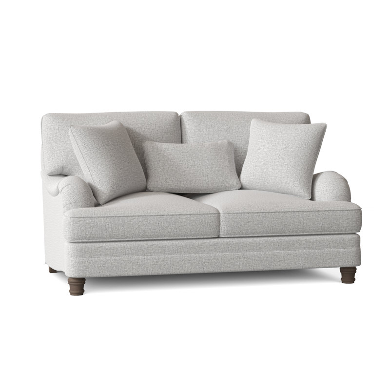 Tarleton Loveseat, Cream Chenille 1345-002, Aged Gray