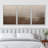 " Abstract Hazy Landscape Modern Minimalist Beige And Brown Nature Wilderness " 3 - Pieces on-99077785-99077786