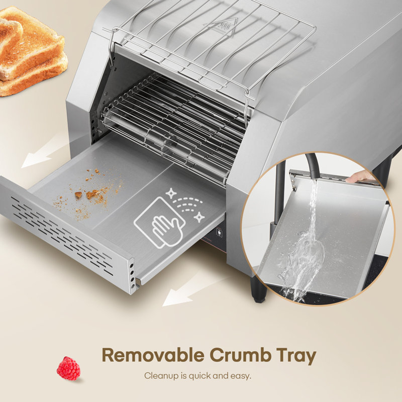 Commercial Conveyor Toaster, 350 Slices/h, Double Heating, Suitable For Cafes, Bakeries