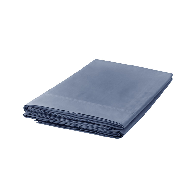 300 Thread Count Egyptian Quality Cotton Flat Sheet, Super King (6'), Blue