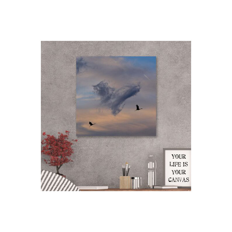 Live In My Heart, Pay No Rent by Dominic Liam - Wrapped Canvas Print, 46cm H x 46cm W x 4cm D