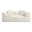Canapé-lit convertible 3-en-1, canapé moderne à assise profonde de 79,5 po avec 2 coussins, canapé 3 places, canapé en tissu de chenille étincelant, méridienne pour salon, studio, bureau, beige-2043239739
