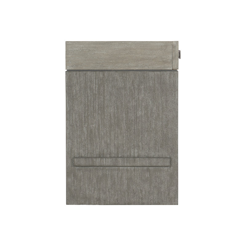 Foundations 1 - Drawer Solid Wood Nightstand, Dark Shale