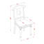 5 Piece Modern Dining Table Set Includes an Oval Wooden Table with Butterfly Leaf and 4 Dining Room Chairs, 42x60 Inch, Buttermilk & Cherry-1238067679