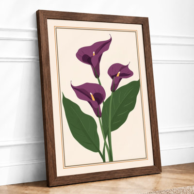 Purple Calla Lilies Botanical - Print