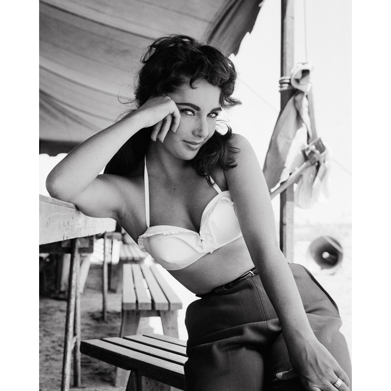 " Elizabeth Taylor On The Set Of Giant 24" X 33" Open Edition Unframed ", Unframed, 8" x 10"