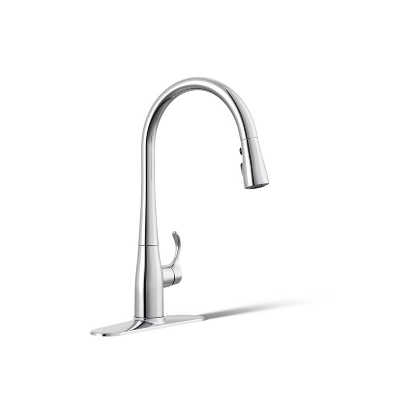 Simplice Pull Down Single Handle Kitchen Faucet, Polished Chrome