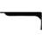 2"W x 20"D x 6 1/2"H Embrey Steel Bracket, Powder Coated Black-73170561-122099575