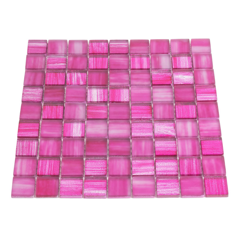 Carreau de mosaïque mural 11 po x 11 po, Rose