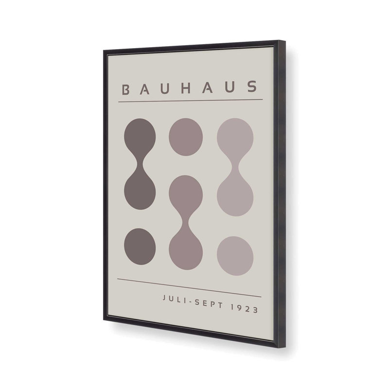 Warm Bauhaus Flow I, impression dans un cadre, H 15,25 po x l 12,25 po, Zinc patiné