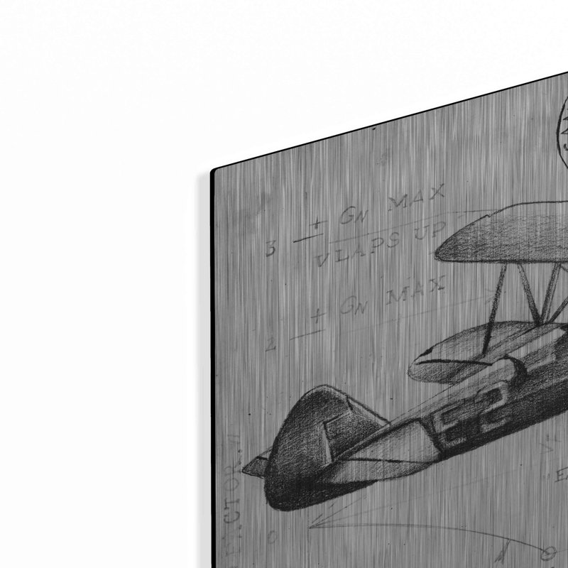 " Flight Schematic I " Print, 16" H x 24" W