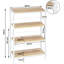 Shelf, Recess Shelf With 4 Levels, Kitchen Shelf, Spice Rack, Standing Shelf, Ladder Shelf, Narrow For Kitchen, Living Room, Wood Material Metal, White Light Oak, 50 X 78 X 20 Cm-1475889545-1475889542