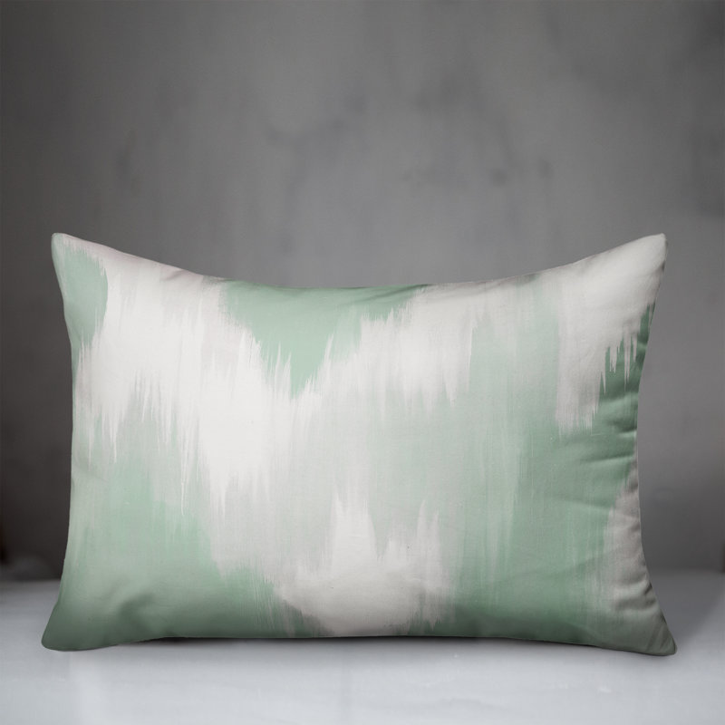 Abstract Throw Pillow, Green