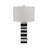 27" Holzwarth Marble Table Lamp, Black/White