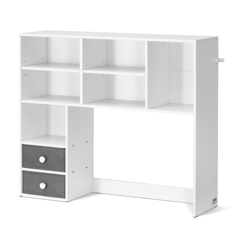 Rangement de bureau noir à 3 niveaux pour bureau et maison, Blanc