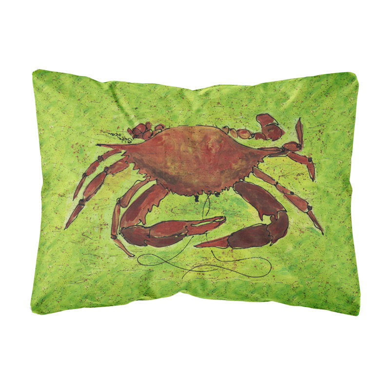 Coussin intérieur/extérieur vert/brun crabe