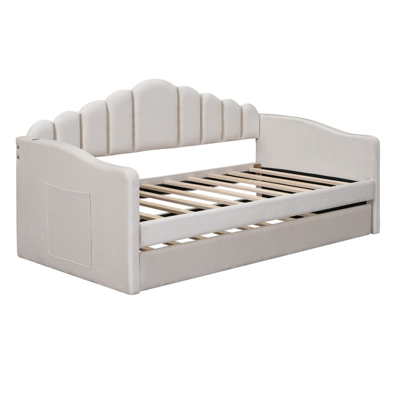 Telma Upholstered Daybed, Beige