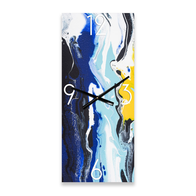 Horloge murale abstraite et vagues, Grand