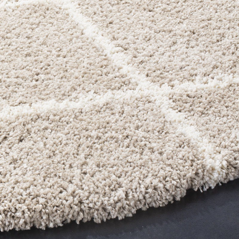 Hampstead Hudson Shag Performance Geometric Rug, Square 3'