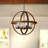 4 - Light Globe Chandelier With Glass Shade