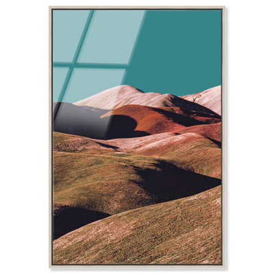 Mountains Over Turquoise Sky Print by Oliver Gal