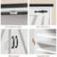 Armoire de ferme avec tablettes réglables - rangement blanc à 4 portes pour la salle de bain, la cuisine et le salon