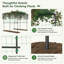 Pergola en métal avec arche de jardin avec filet d'escalade pour plantes grimpantes.