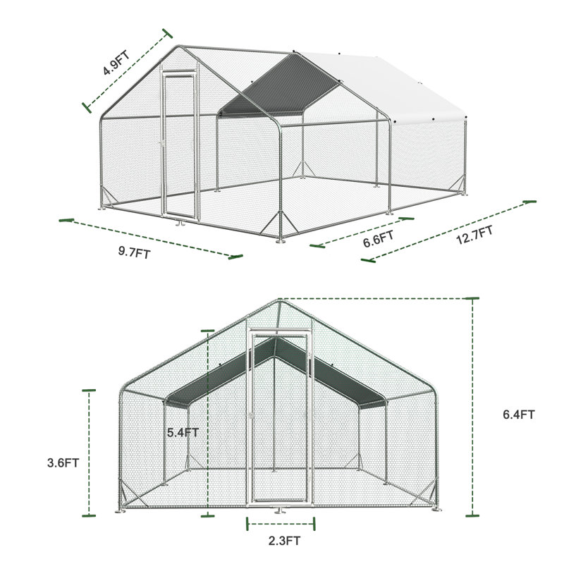Poulailler 123,19 pieds carrés Danasia