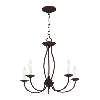 Lustre 5 lumières façon bougie Maynes