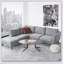 Canapé modulaire en tissu gris Benson