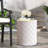 Modern Lightweight Concrete Accent Table With Nautical Ornament - 18.63" H No Assembly Side Ornamentation 15.19" Square Needed