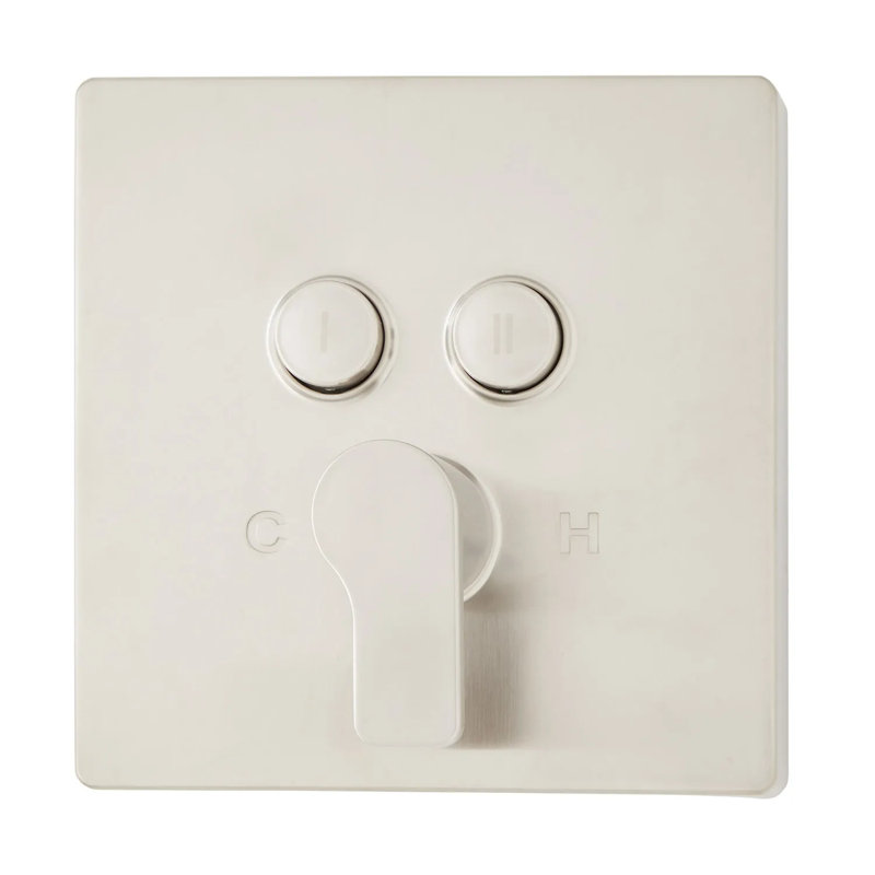 Signature Hardware Hibiscus Pressure Balance Shower Trim, Brushed Nickel