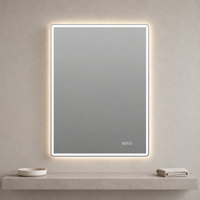 32"H x 24"W LED Bathroom Mirror – Front & Backlit Vanity Mirror with Anti-Fog, 3 Color Temperatures