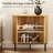 Fluted Corner Cabinet With 2 Doors And 2-Tier Shelves-818448397