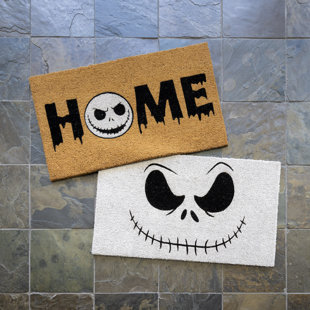 Ensemble de 2 tapis de porte en fibre de coco Disney Nightmare avant Noël Jack Skellington