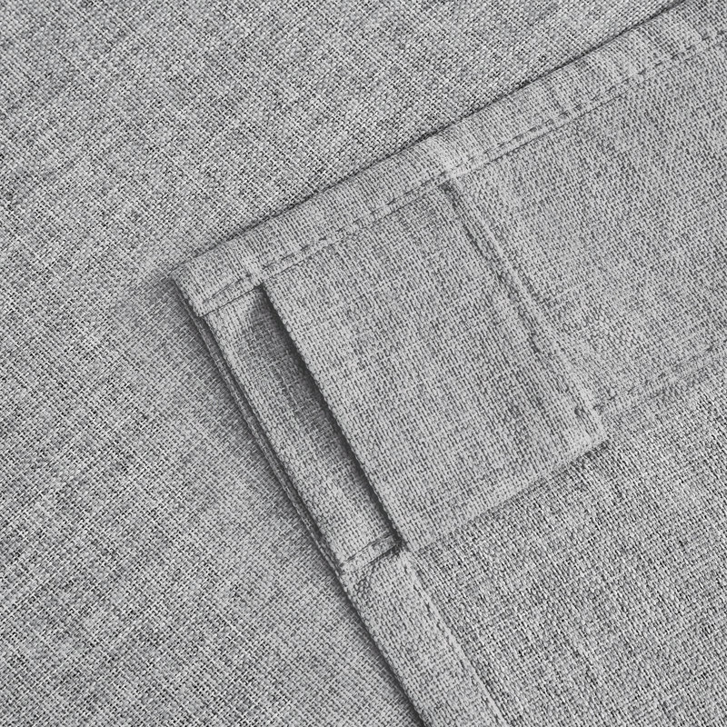 Ensemble de 2 panneaux de rideaux occultant 100% polyester Leming, L 52 po x L 84 po, Gris clair