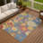 Machine Washable Indoor/Outdoor Matteson ACN2293 Floral Rug-1663150334