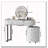 Modern Minimalist Dressing Table with Detachable Mirror and Rotatable Side Cabinet Makeup table
