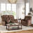 2-Piece Classic Microfiber Manual Reclining Living Room Set – Recliner & Loveseat-2033044384